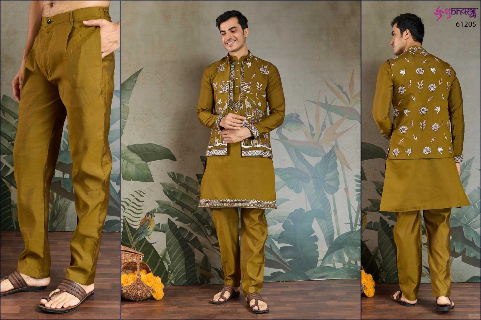 Ynf Viscose KESH481 RAJWADA ATTIRE-4 Mens Wear Wedding Collections Festive Collections Wholesale Mens Kurta Pyjama Wedding Outfits Mens Ethnic Jackets Manufacturer- Kapda Export