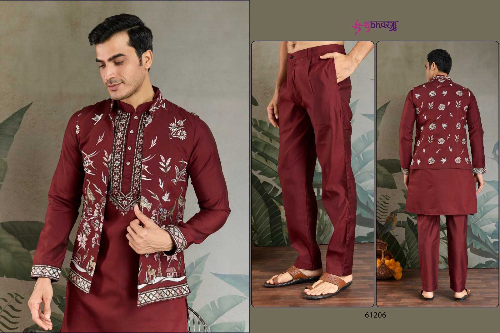 Ynf Viscose KESH481 RAJWADA ATTIRE-4 Mens Wear Wedding Collections Festive Collections Wholesale Mens Kurta Pyjama Wedding Outfits Mens Ethnic Jackets Manufacturer- Kapda Export