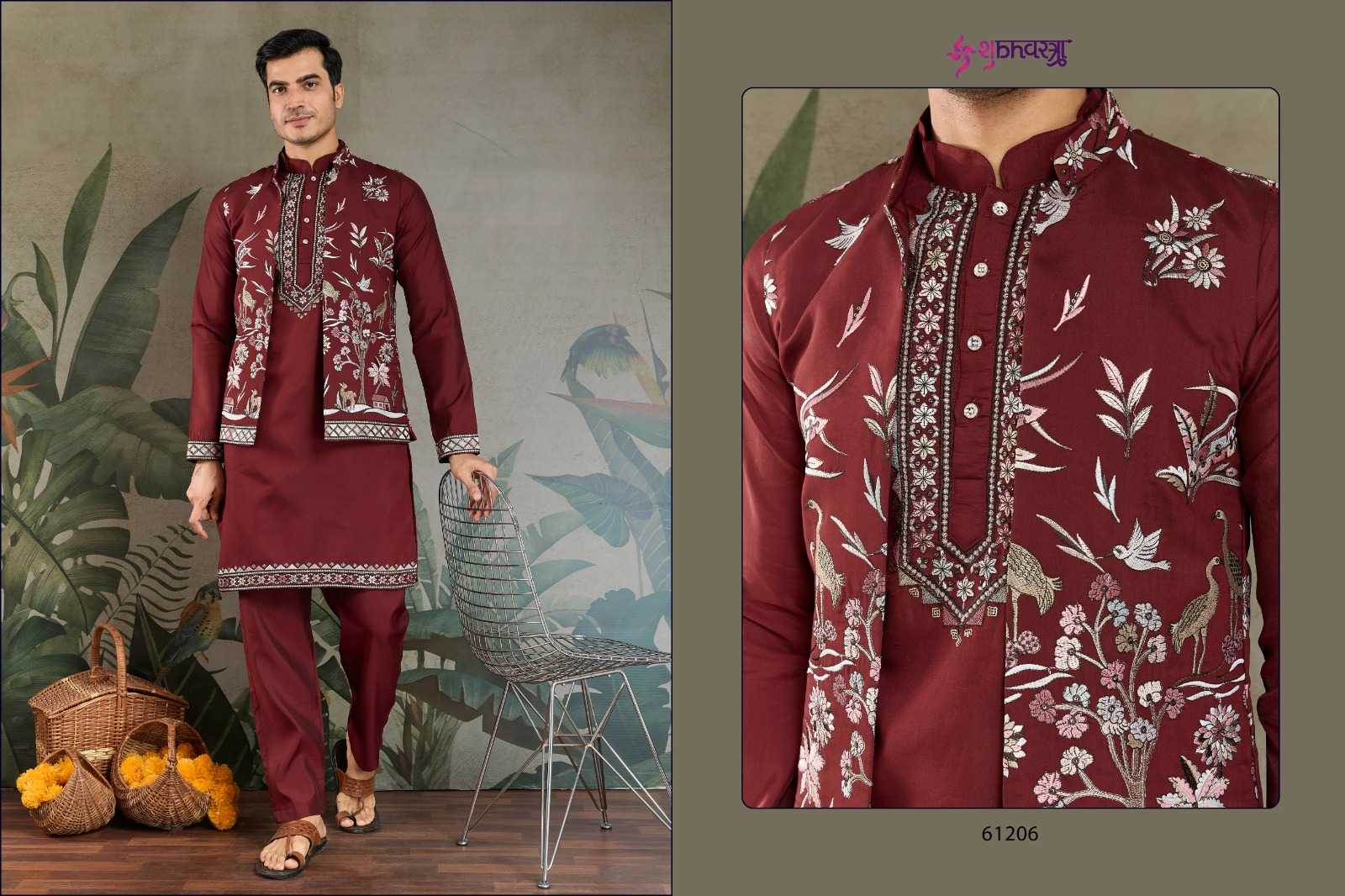 Ynf Viscose KESH481 RAJWADA ATTIRE-4 Mens Wear Wedding Collections Festive Collections Wholesale Mens Kurta Pyjama Wedding Outfits Mens Ethnic Jackets Manufacturer- Kapda Export