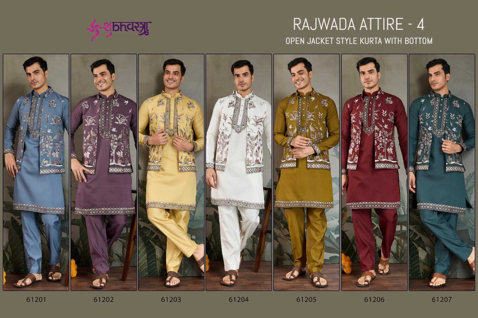 Ynf Viscose KESH481 RAJWADA ATTIRE-4 Mens Wear Wedding Collections Festive Collections Wholesale Mens Kurta Pyjama Wedding Outfits Mens Ethnic Jackets Manufacturer- Kapda Export