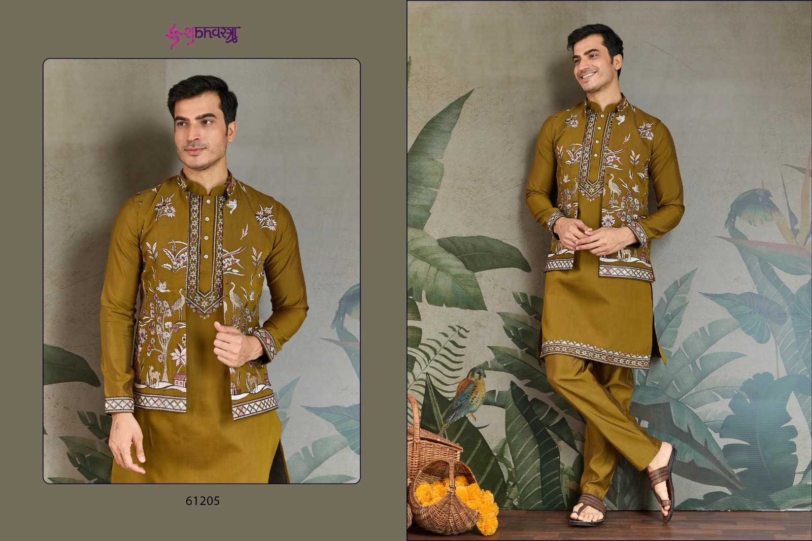 Ynf Viscose KESH481 RAJWADA ATTIRE-4 Mens Wear Wedding Collections Festive Collections Wholesale Mens Kurta Pyjama Wedding Outfits Mens Ethnic Jackets Manufacturer- Kapda Export