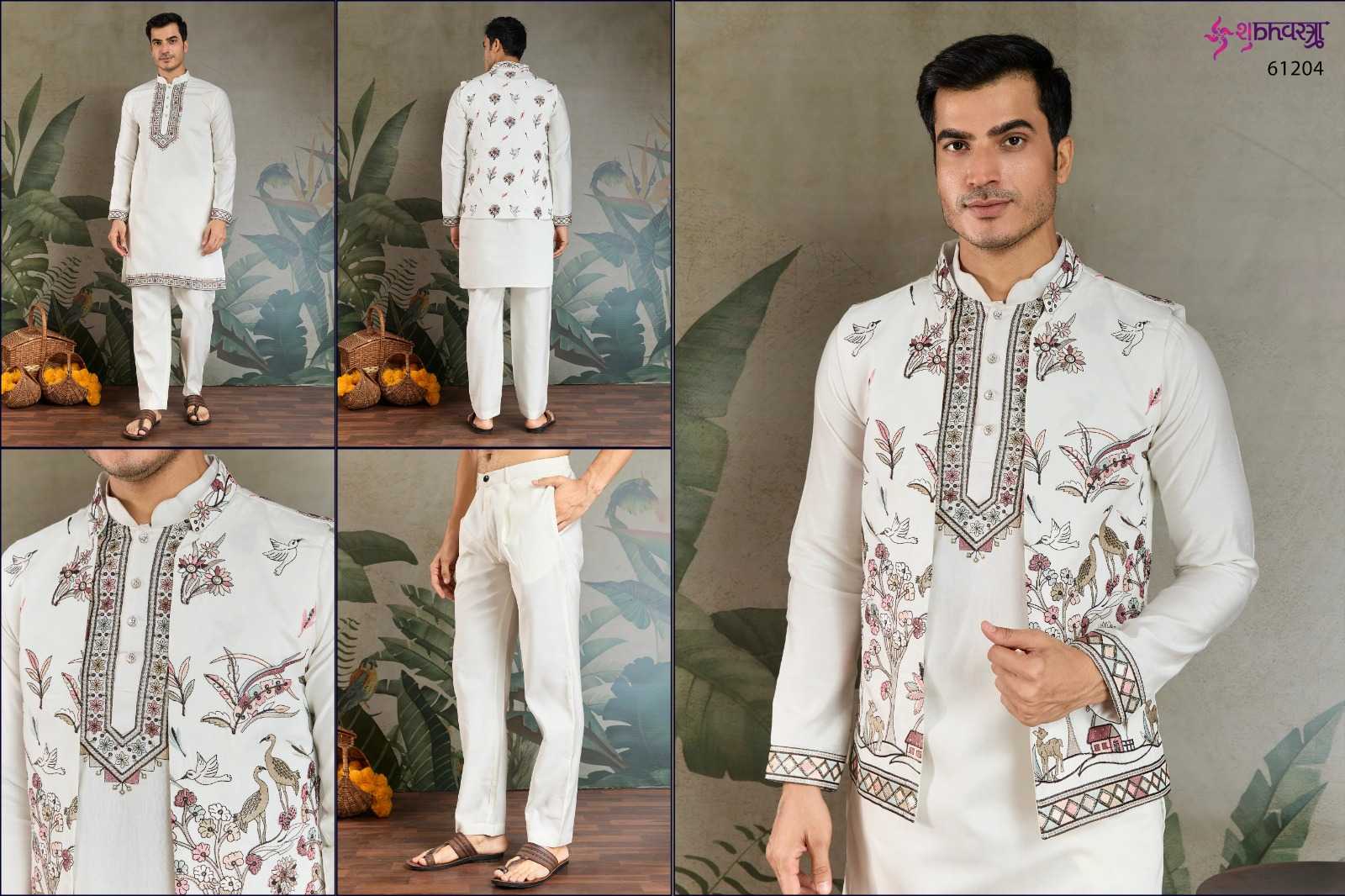 Ynf Viscose KESH481 RAJWADA ATTIRE-4 Mens Wear Wedding Collections Festive Collections Wholesale Mens Kurta Pyjama Wedding Outfits Mens Ethnic Jackets Manufacturer- Kapda Export