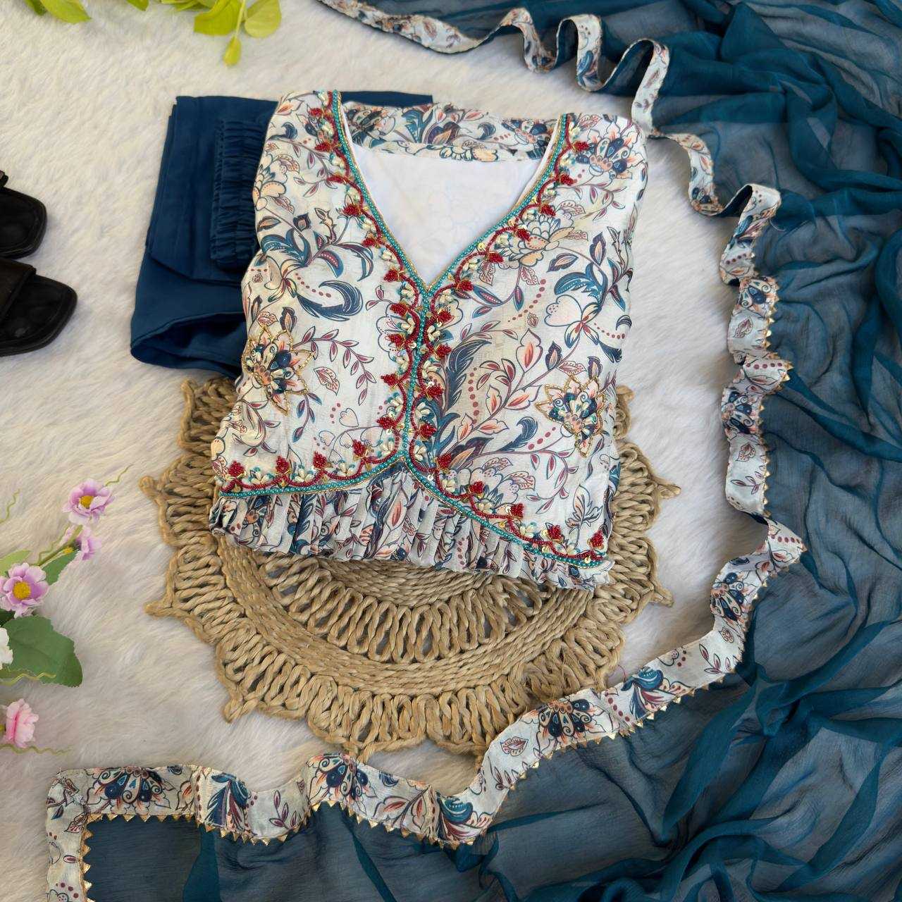 Ynf Chiffon KESH513 445 Suits & Dresses Wholesale Ladies Suits Alia Cut Suits Designer Suits Manufacturer- Kapda Export