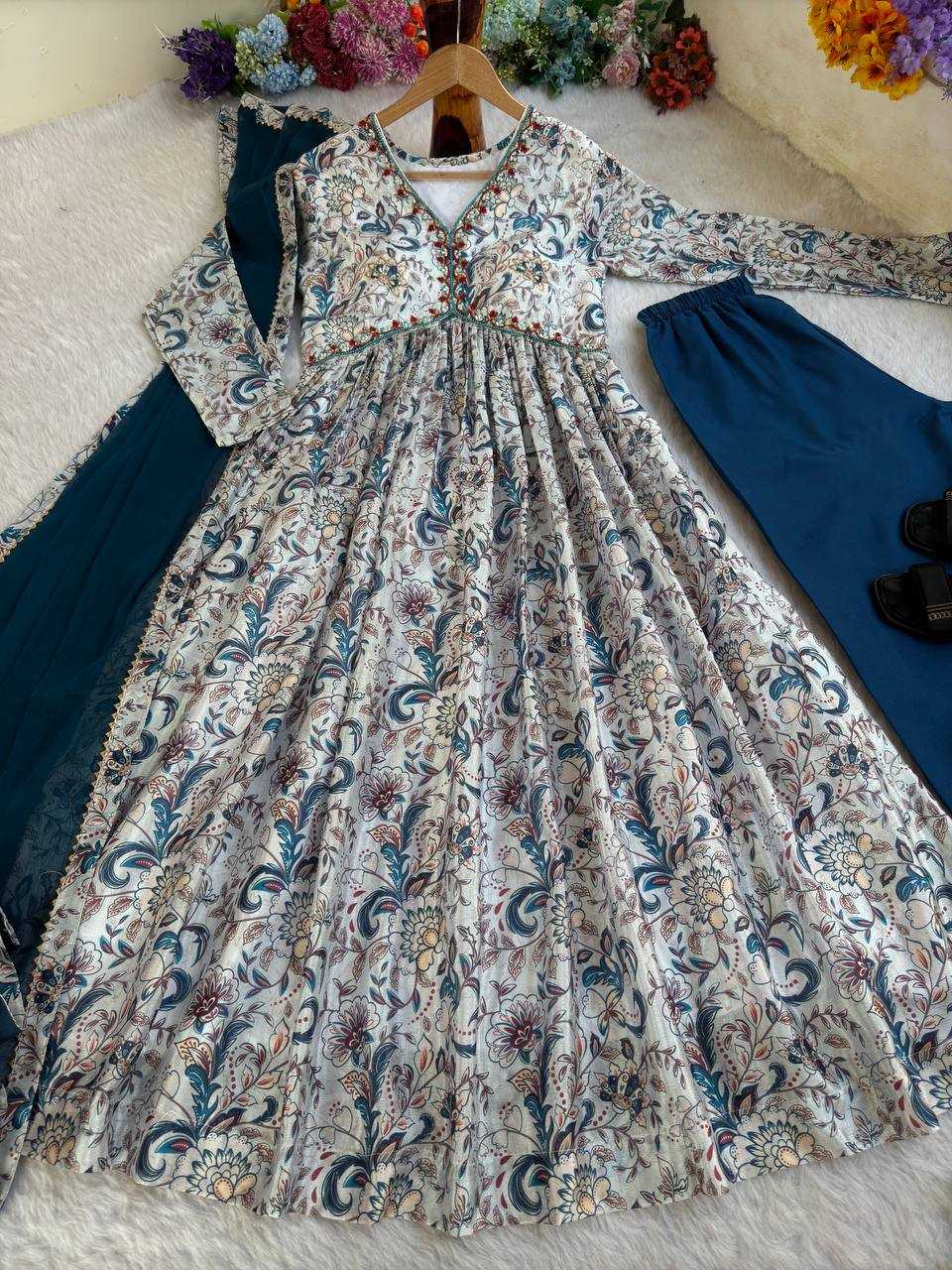 Ynf Chiffon KESH513 445 Suits & Dresses Wholesale Ladies Suits Alia Cut Suits Designer Suits Manufacturer- Kapda Export