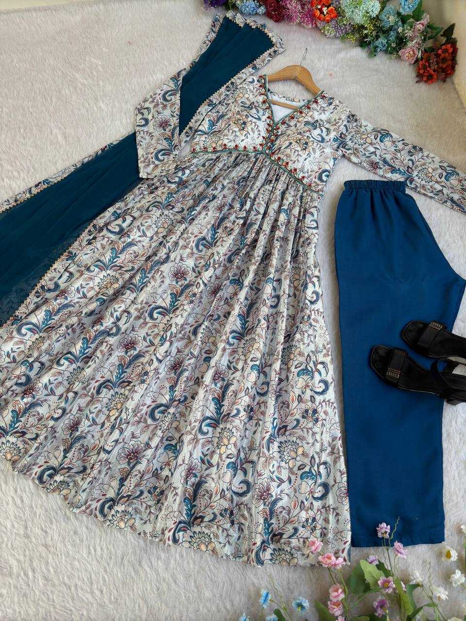 Ynf Chiffon KESH513 445 Suits & Dresses Wholesale Ladies Suits Alia Cut Suits Designer Suits Manufacturer- Kapda Export