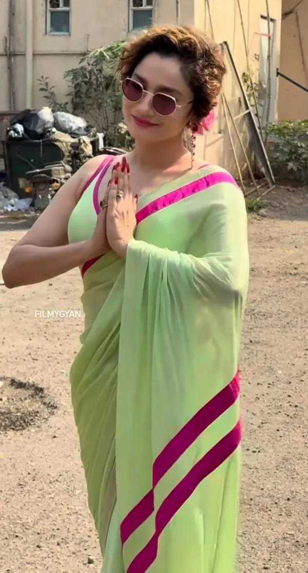 Ynf Chiffon RIN216 Ankita Sarees Bollywood Collections Festive Collections Wholesale Chiffon Sarees Sarees With Blouse Ankita Lokhande Manufacturer- Kapda Export