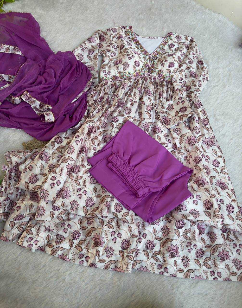 Ynf Chinon KESH513 447 Suits & Dresses Wholesale Alia Cut Suits Dresses Designer dresses Manufacturer- Kapda Export