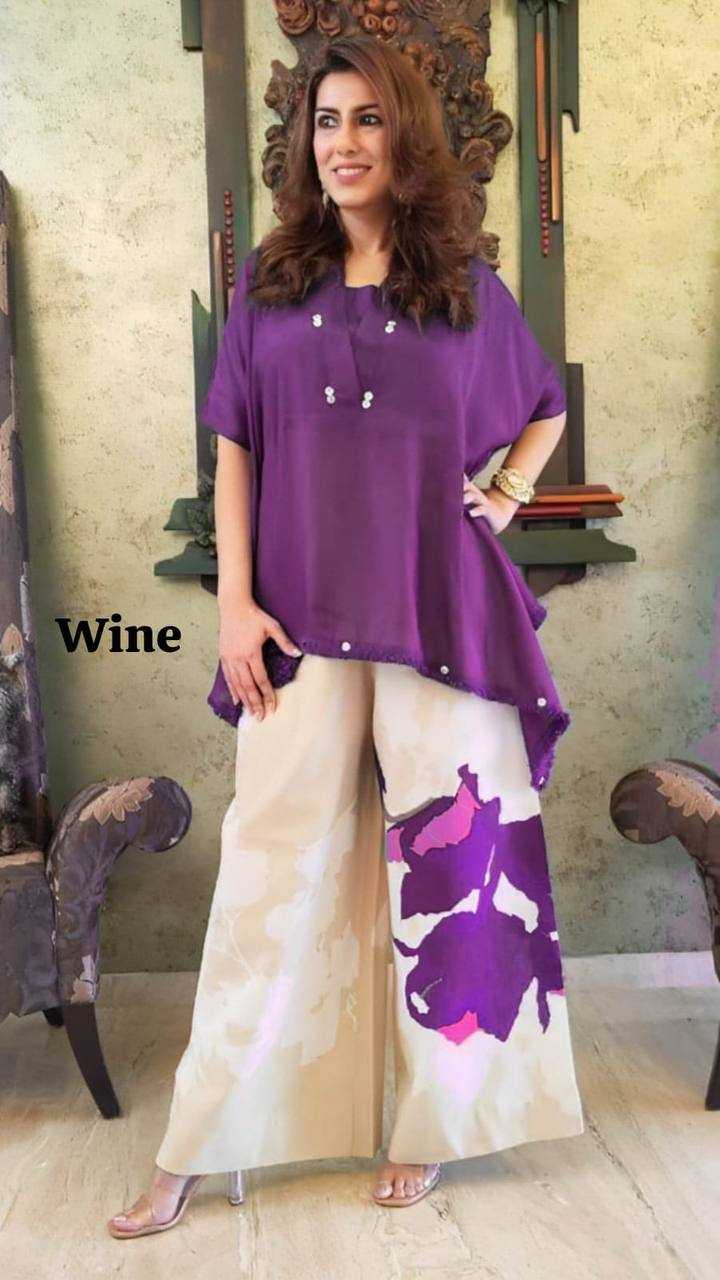 Ynf Chinon KESH531 1036 Kurti Wholesale Party Wear Kurtis Kaftan Kurtis Kurti With Palazzo Manufacturer- Kapda Export