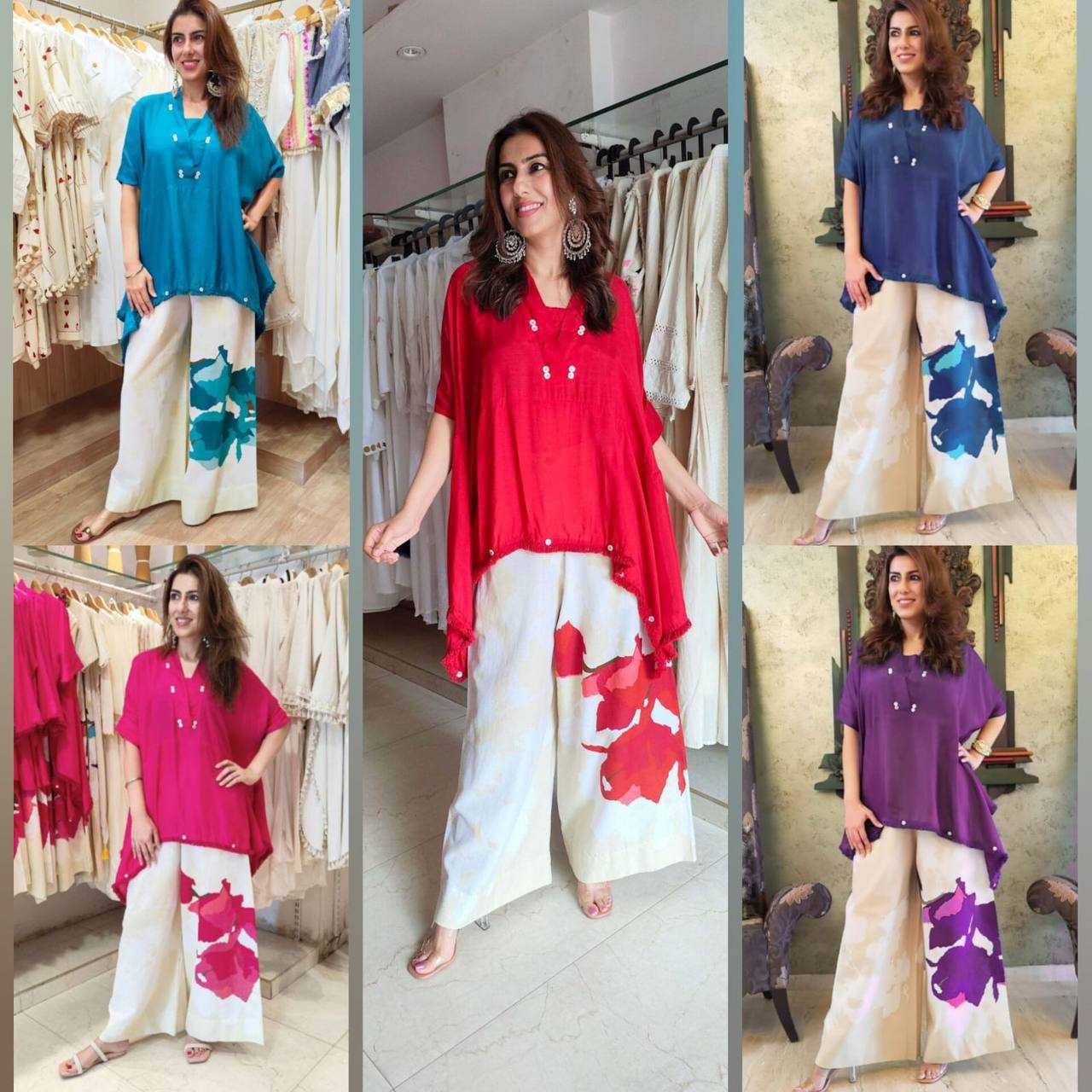 Ynf Chinon KESH531 1036 Kurti Wholesale Party Wear Kurtis Kaftan Kurtis Kurti With Palazzo Manufacturer- Kapda Export