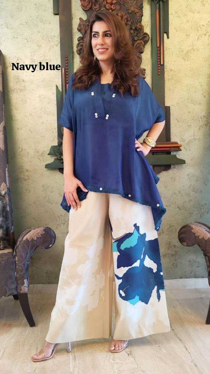 Ynf Chinon KESH531 1036 Kurti Wholesale Party Wear Kurtis Kaftan Kurtis Kurti With Palazzo Manufacturer- Kapda Export