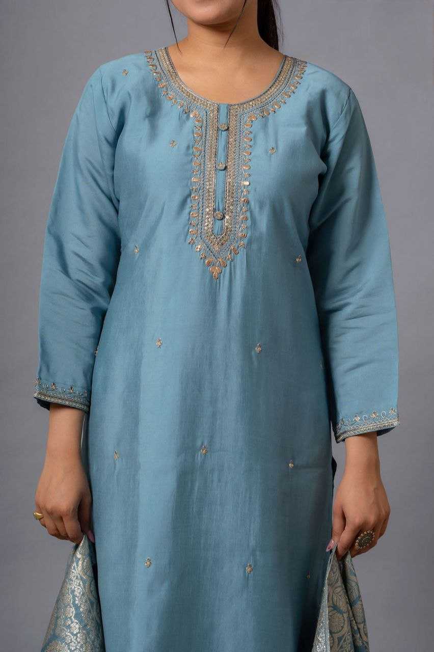 Ynf Chinon KESH552 71 Kurti Wholesale Fancy Kurti Embroidered Kurtis Full Sleeve Kurti Manufacturer- Kapda Export