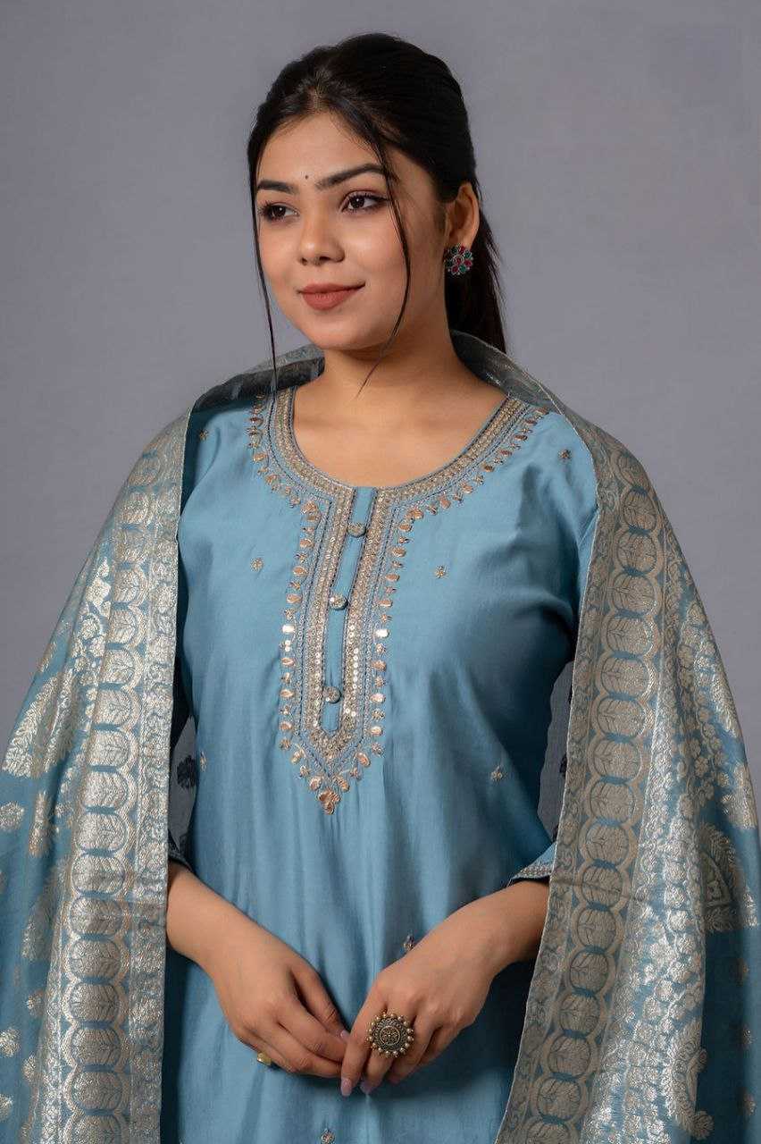 Ynf Chinon KESH552 71 Kurti Wholesale Fancy Kurti Embroidered Kurtis Full Sleeve Kurti Manufacturer- Kapda Export