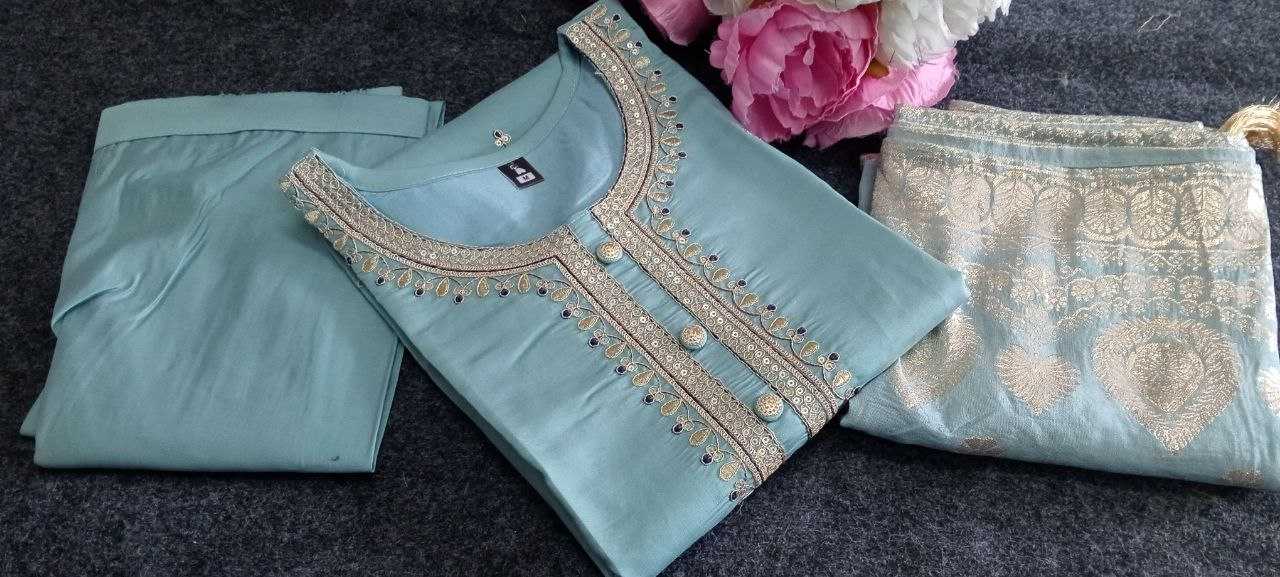Ynf Chinon KESH552 71 Kurti Wholesale Fancy Kurti Embroidered Kurtis Full Sleeve Kurti Manufacturer- Kapda Export