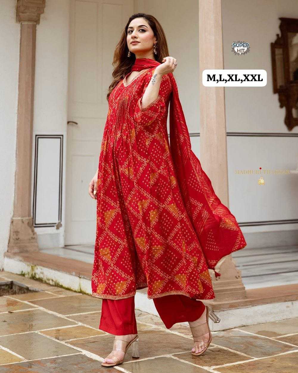Ynf Cotton KESH536 Radiate Suits & Dresses Wholesale Embroidery Suits Cotton Suits Red Salwar Suit Manufacturer- Kapda Export