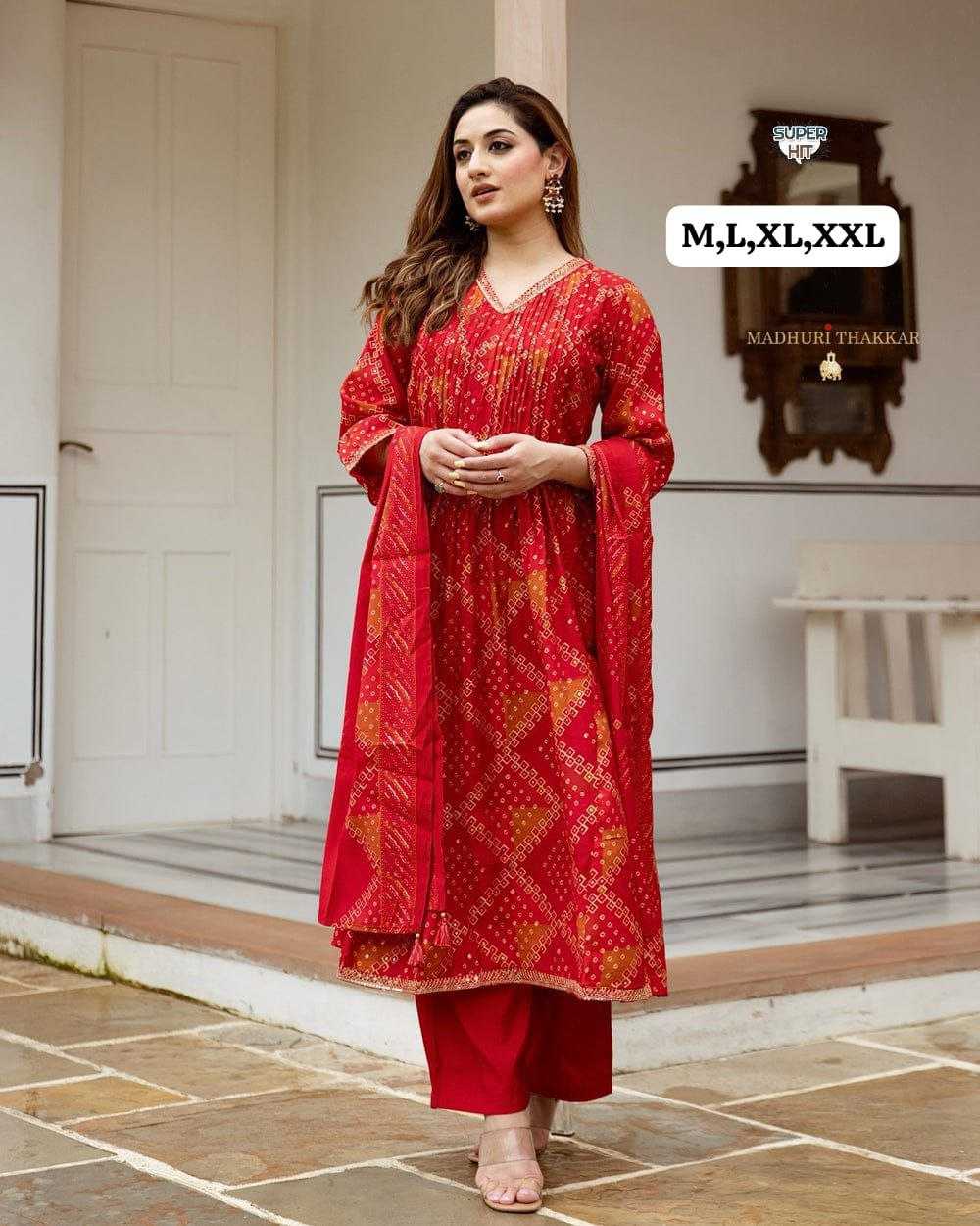 Ynf Cotton KESH536 Radiate Suits & Dresses Wholesale Embroidery Suits Cotton Suits Red Salwar Suit Manufacturer- Kapda Export