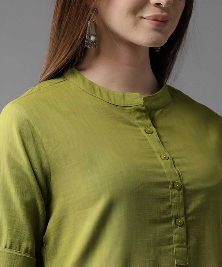 Ynf Cotton KESH559 Green Magic Kurti Wholesale Cotton Kurtis Green Kurtis Manufacturer- Kapda Export