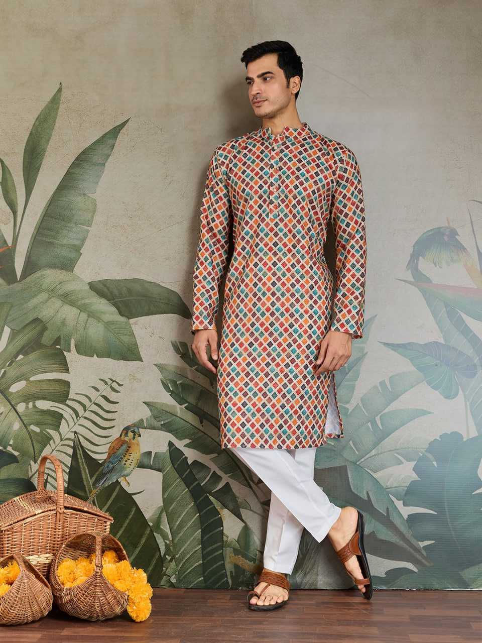Ynf Cotton RIN188 KILLER 8 Mens Wear Wholesale Men Cotton Kurta Men Printed Shirt Ethnic Waistcoats Manufacturer- Kapda Export
