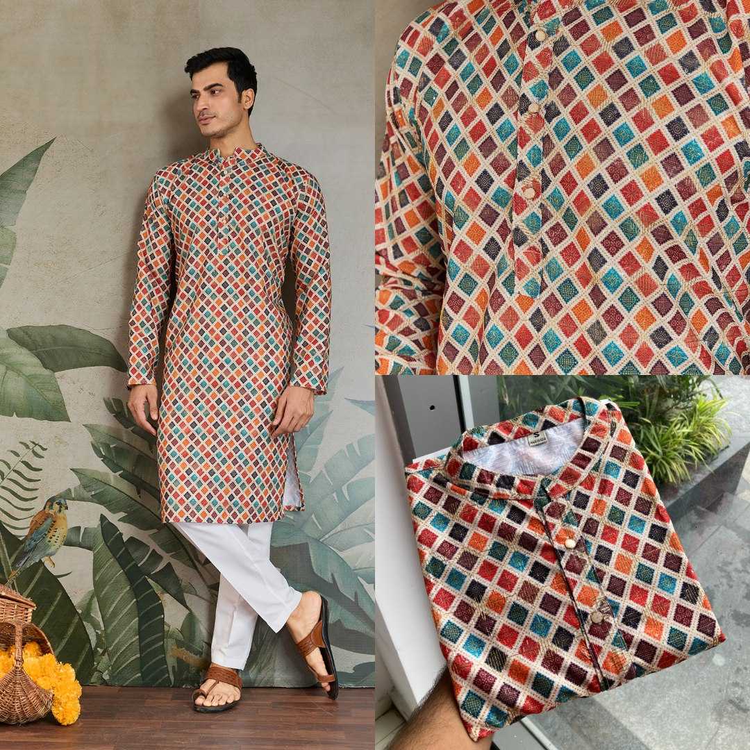 Ynf Cotton RIN188 KILLER 8 Mens Wear Wholesale Men Cotton Kurta Men Printed Shirt Ethnic Waistcoats Manufacturer- Kapda Export