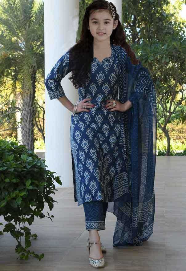 Ynf Cotton RIN204 JAMLI Western Wears Kids Wear Festive Collections Wholesale Kids Suit Girls Cotton Frocks Kids Ethnic Wear Manufacturer- Kapda Export