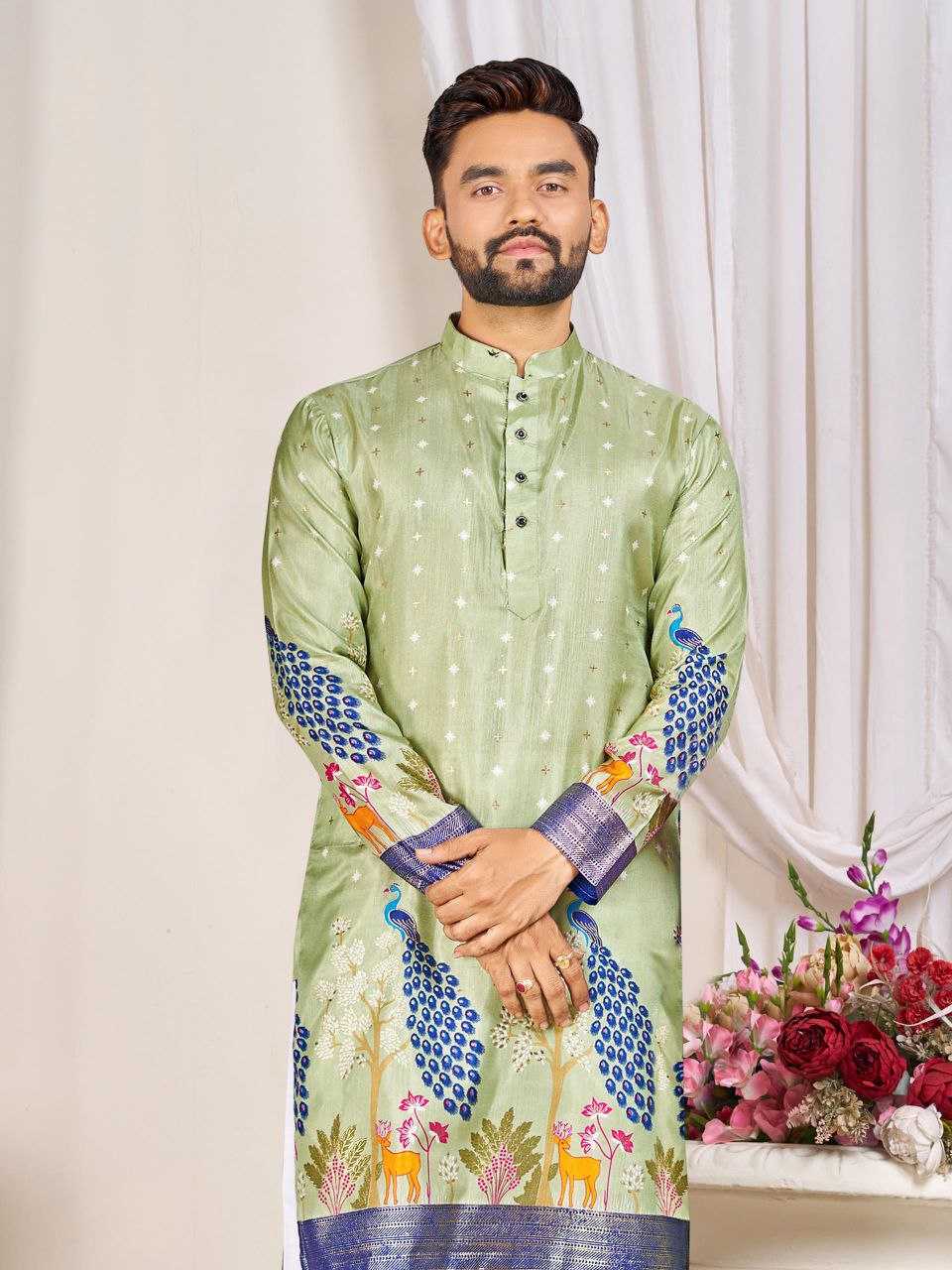 Ynf Dola Silk KESH511 LOVE BIRDS Couple Wear Wholesale Festive Matching Couple Dresses Party Wear Couple Ethnic Collection Designer Ethnic Outfits for Couples Manufacturer- Kapda Export