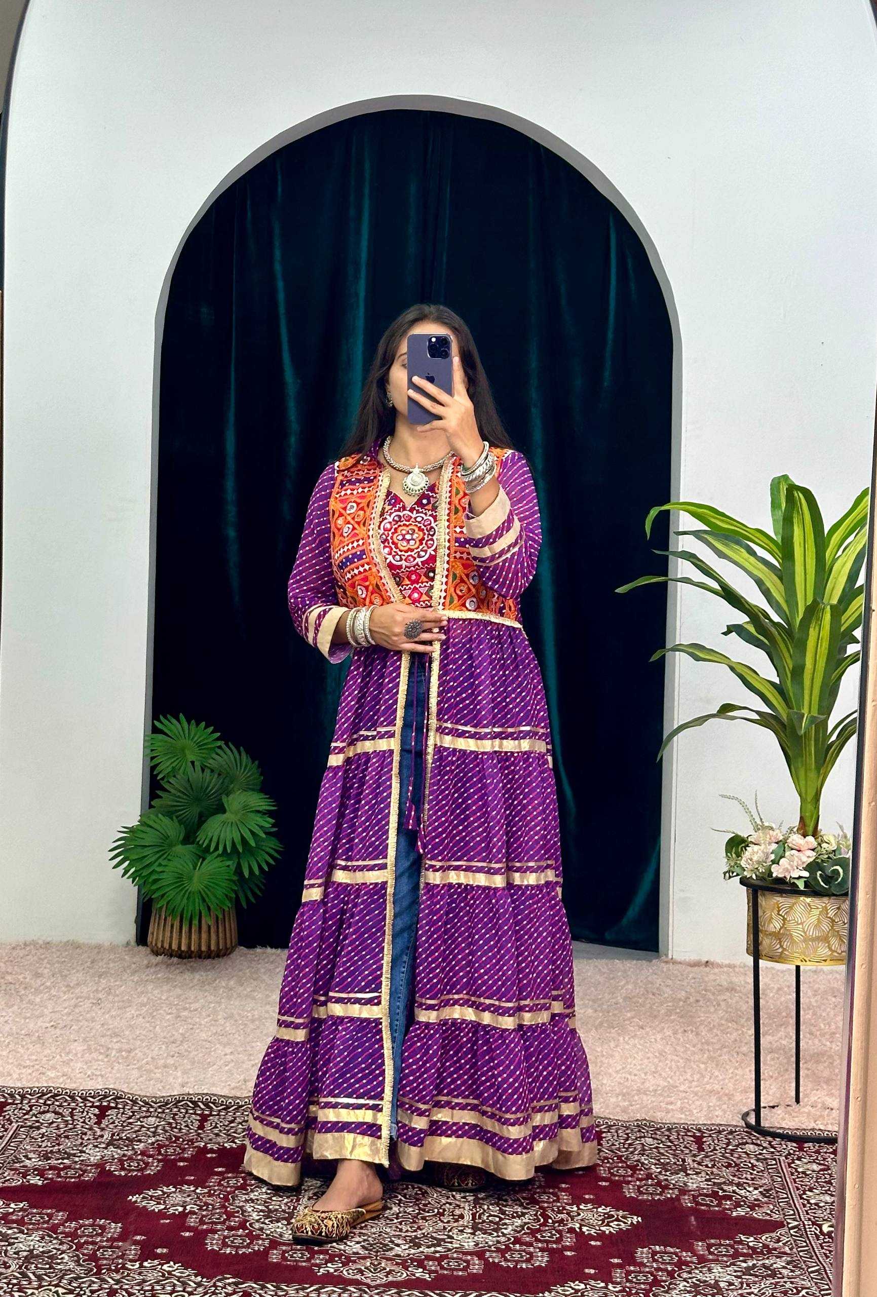 Ynf Faux Georgette RIN215 1060 Kurti Festive Collections Wholesale Casual Kurtis Kurti With Jacket Navratri Chaniya Choli Manufacturer- Kapda Export