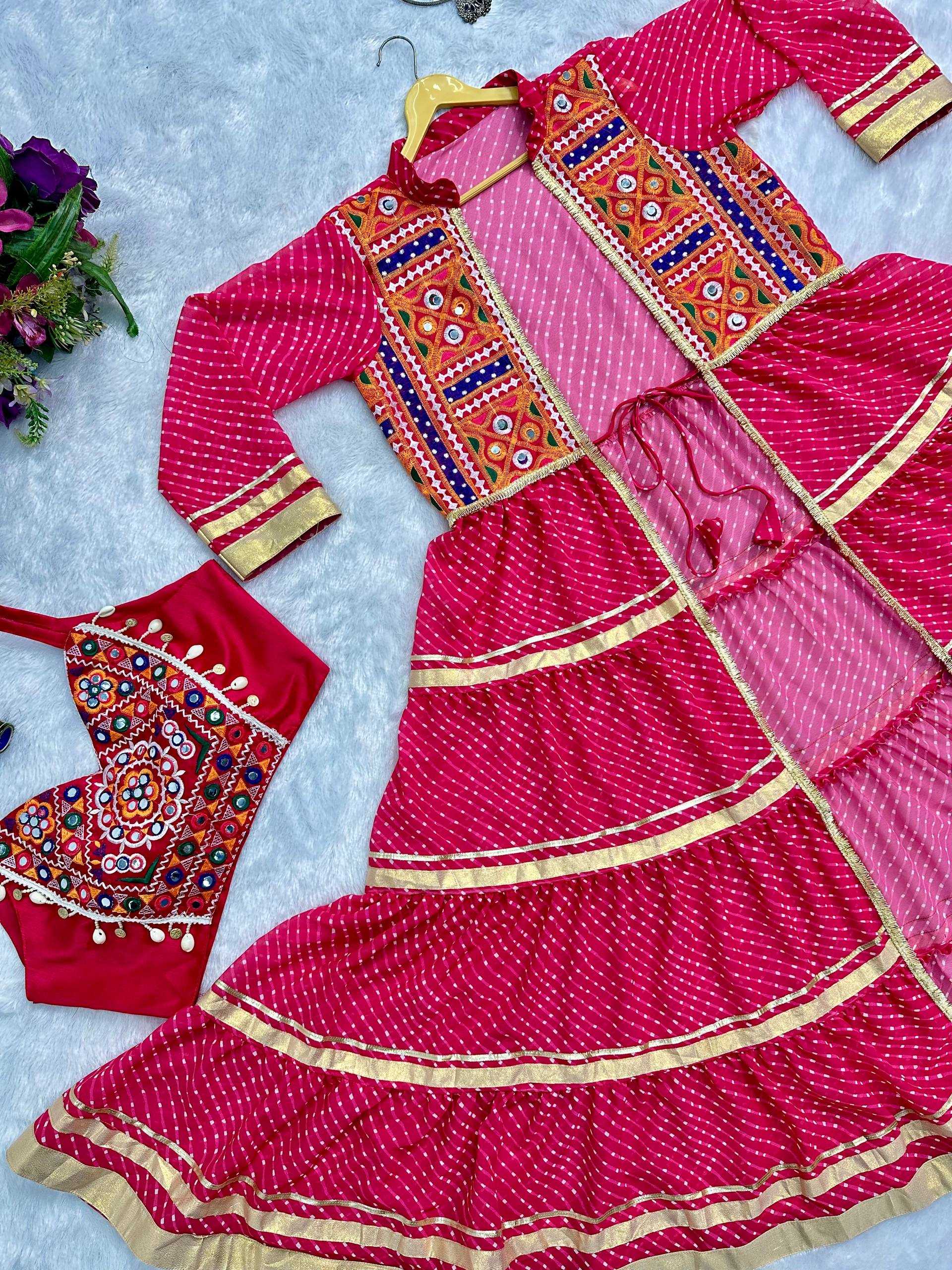 Ynf Faux Georgette RIN215 1060 Kurti Festive Collections Wholesale Casual Kurtis Kurti With Jacket Navratri Chaniya Choli Manufacturer- Kapda Export