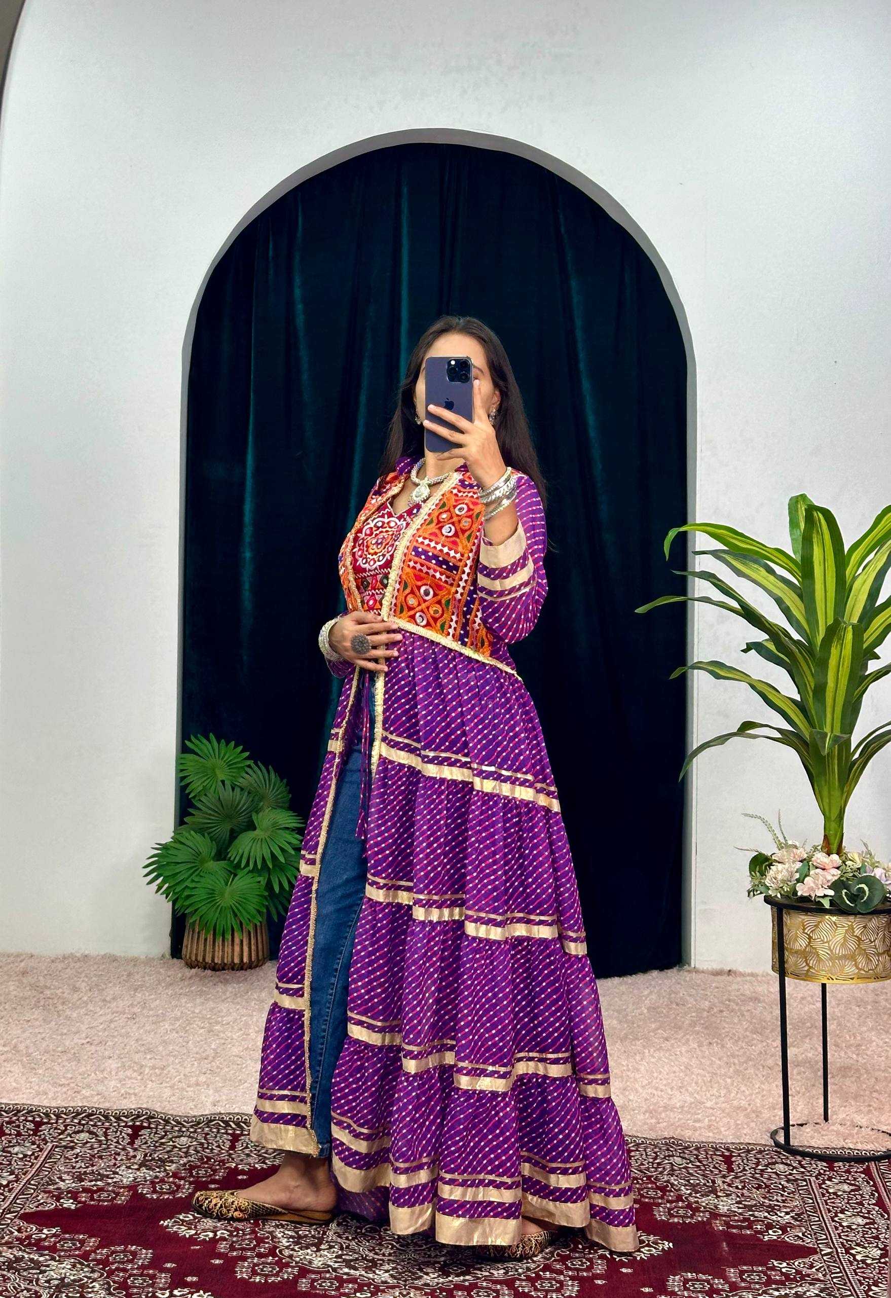 Ynf Faux Georgette RIN215 1060 Kurti Festive Collections Wholesale Casual Kurtis Kurti With Jacket Navratri Chaniya Choli Manufacturer- Kapda Export