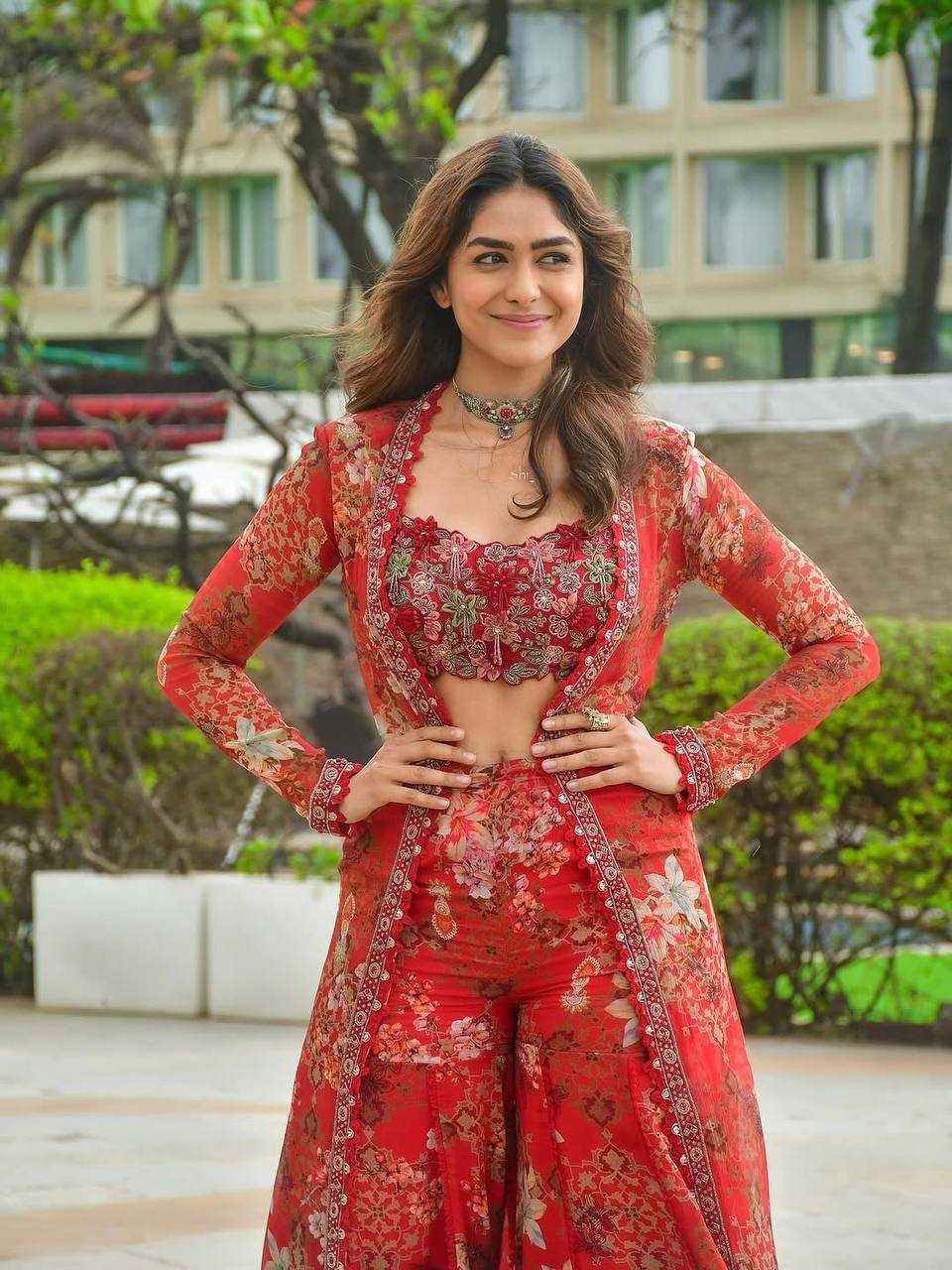 Ynf Faux Georgette RIN227 1126 Suits & Dresses Bollywood Collections Wholesale Ladies Suits Sharara Salwar Suits Indo Western Dresses Embroidery Suits MRUNAL THAKUR Manufacturer- Kapda Export