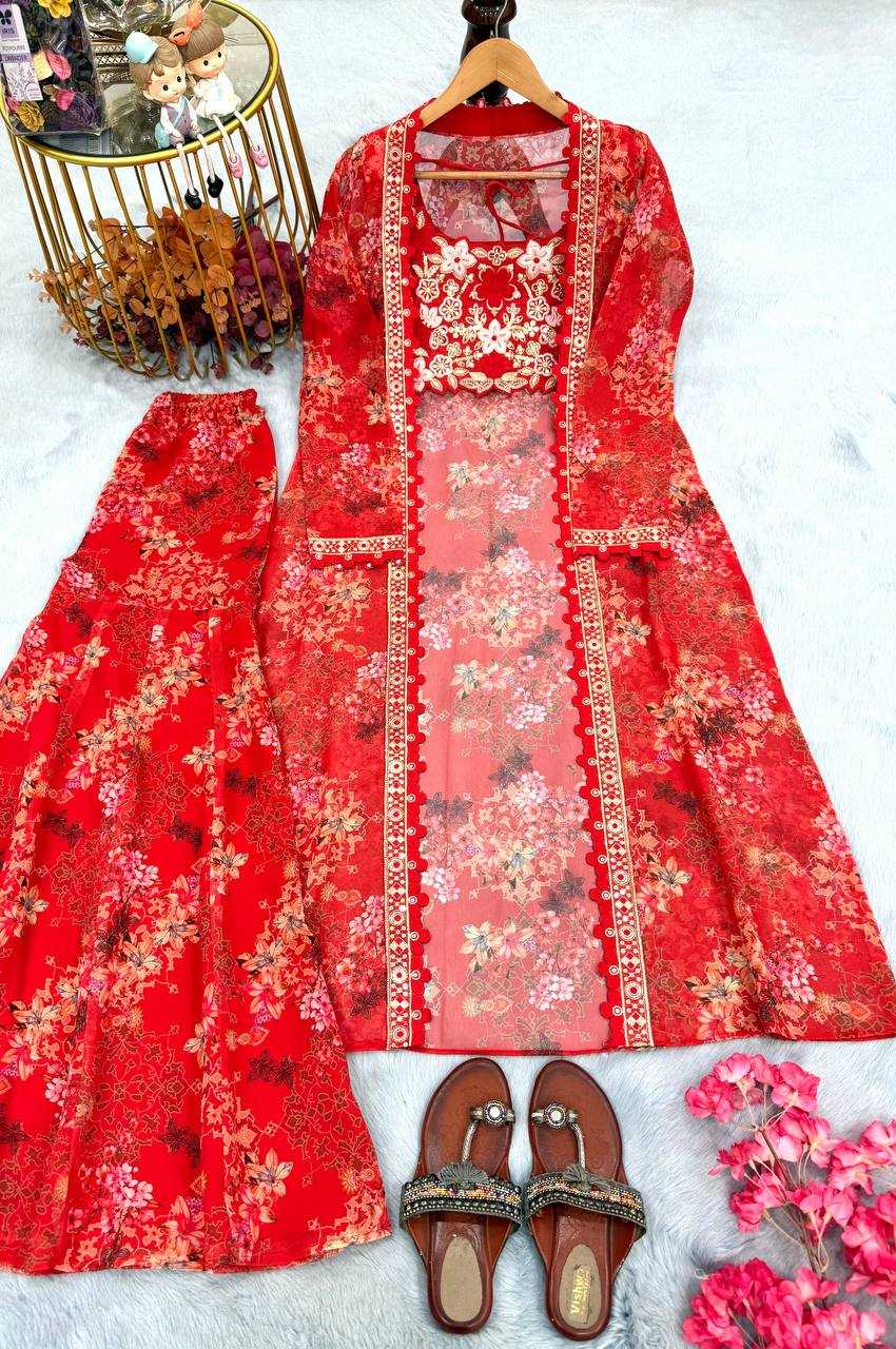 Ynf Faux Georgette RIN227 1126 Suits & Dresses Bollywood Collections Wholesale Ladies Suits Sharara Salwar Suits Indo Western Dresses Embroidery Suits MRUNAL THAKUR Manufacturer- Kapda Export