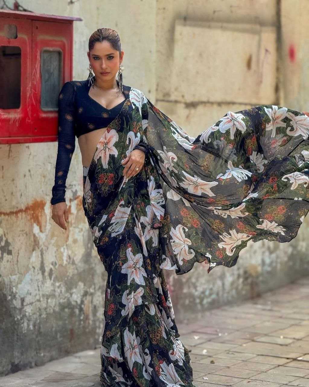 Ynf Georgette KESH518 4372 Bollywood Collections Wholesale Ankita Lokhande Manufacturer- Kapda Export