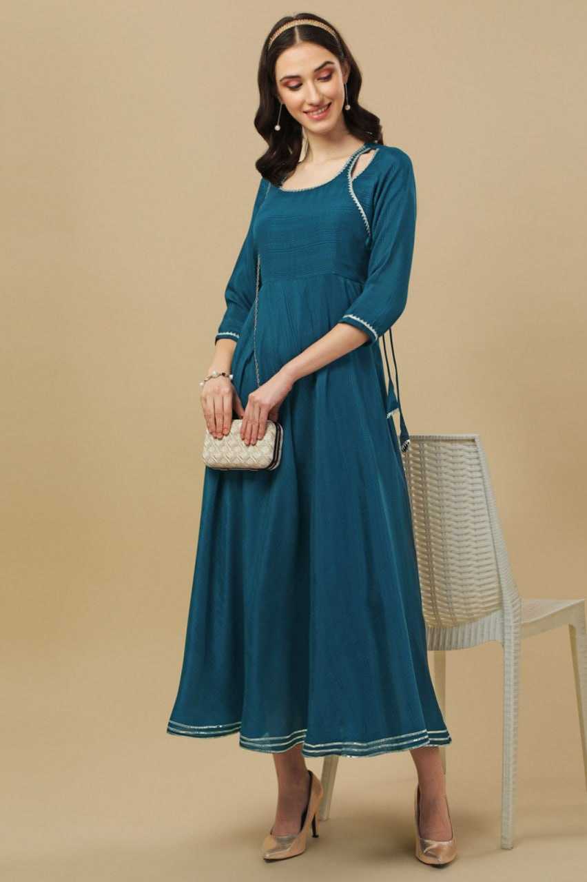 Ynf Georgette KESH559 348 Kurti Western Wears Festive Collections Wholesale Long Kurtis Georgette Kurti Round Neck Kurtis Manufacturer- Kapda Export
