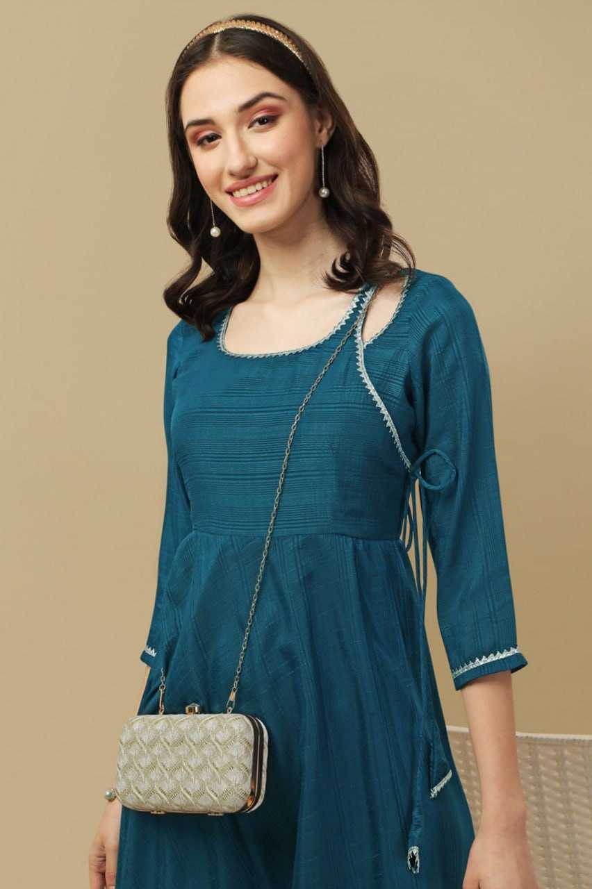 Ynf Georgette KESH559 348 Kurti Western Wears Festive Collections Wholesale Long Kurtis Georgette Kurti Round Neck Kurtis Manufacturer- Kapda Export