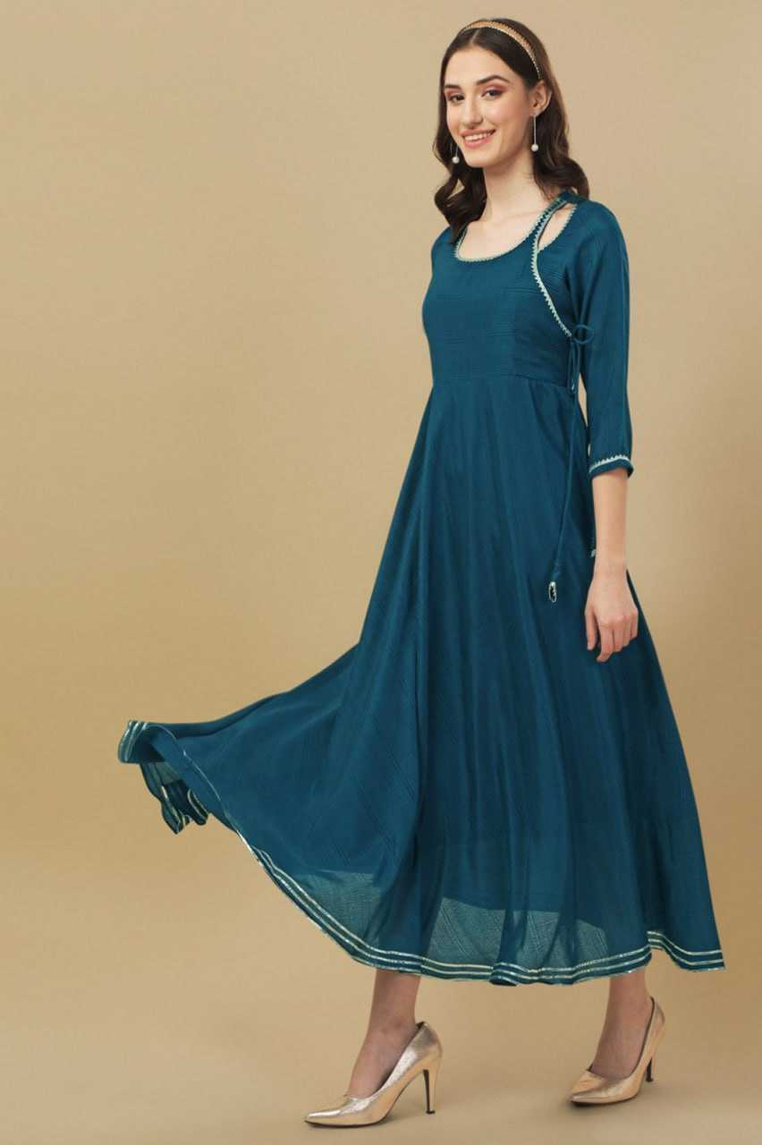 Ynf Georgette KESH559 348 Kurti Western Wears Festive Collections Wholesale Long Kurtis Georgette Kurti Round Neck Kurtis Manufacturer- Kapda Export