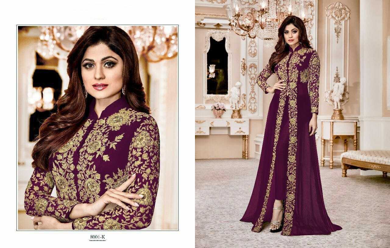 Ynf Georgette RIN131 8001 Kurti Bollywood Collections Wholesale Kurti Bottom With Dupatta Shamita Shetty Manufacturer- Kapda Export