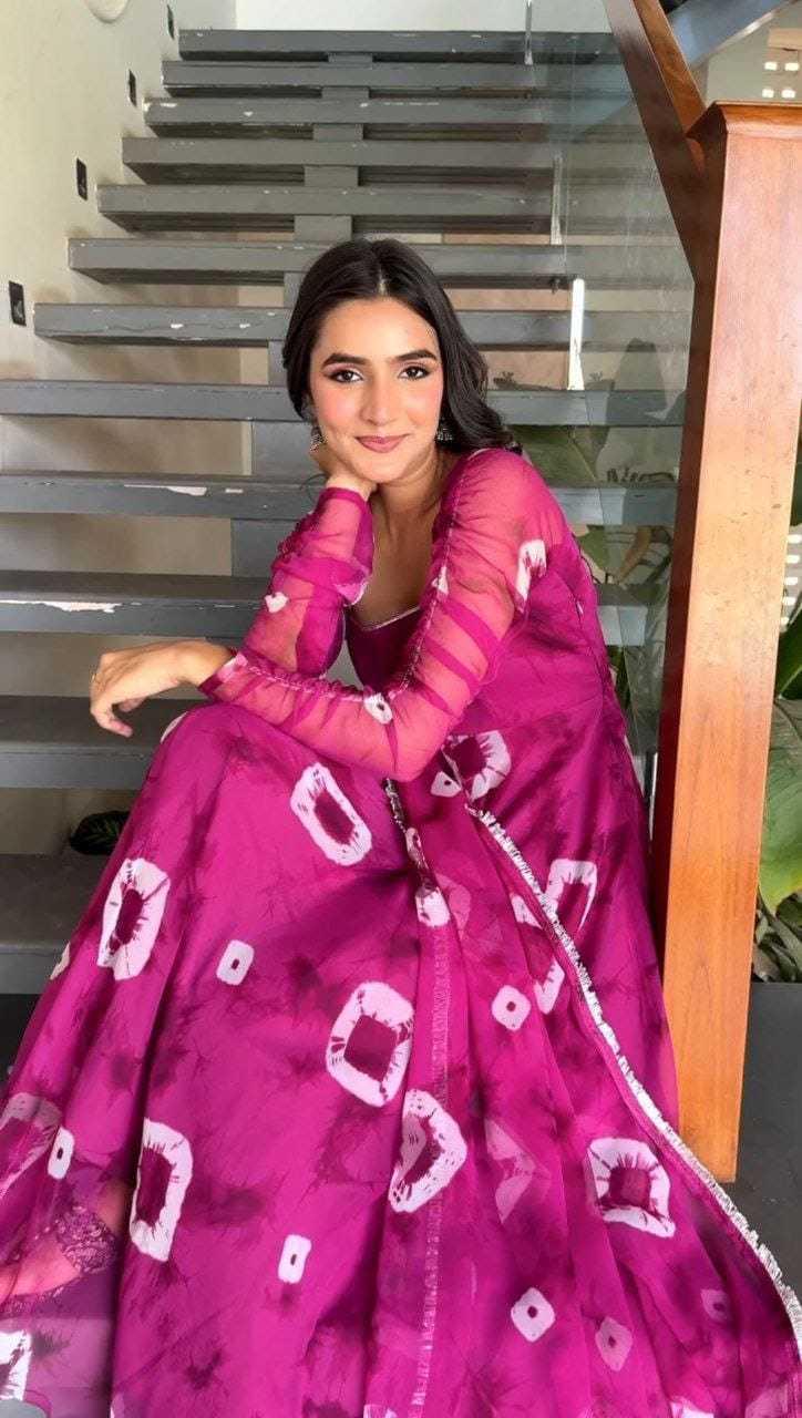 Ynf Georgette RIN157 195 Gowns Plus Size Collections Wholesale Georgette Gown Designer Gowns Pink Gown Manufacturer- Kapda Export