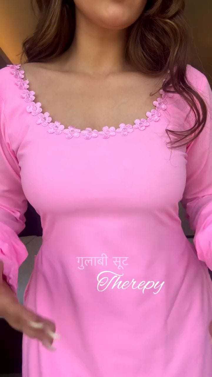 Ynf Georgette RIN157 2106 Suits & Dresses Plus Size Collections Wholesale Palazzo Suit Georgette Suit Pink Salwar Suit Manufacturer- Kapda Export