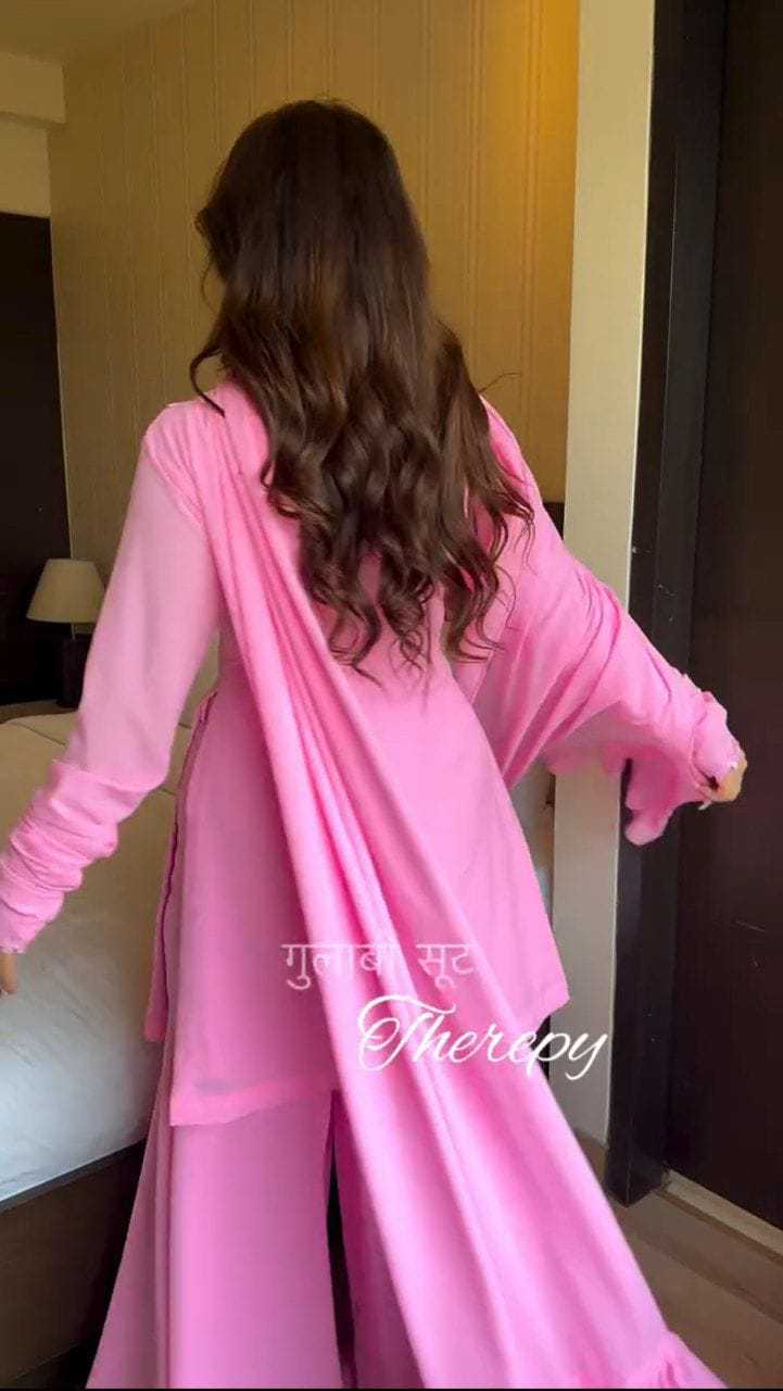 Ynf Georgette RIN157 2106 Suits & Dresses Plus Size Collections Wholesale Palazzo Suit Georgette Suit Pink Salwar Suit Manufacturer- Kapda Export