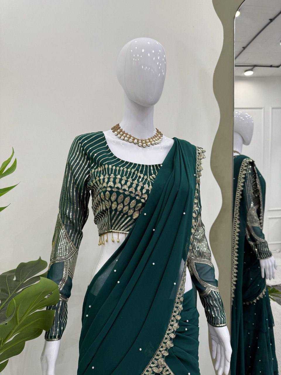 Ynf Georgette RIN162 6491 Sarees Wholesale Party Wear Sarees Lehenga Sarees Ruffle Sarees Manufacturer- Kapda Export