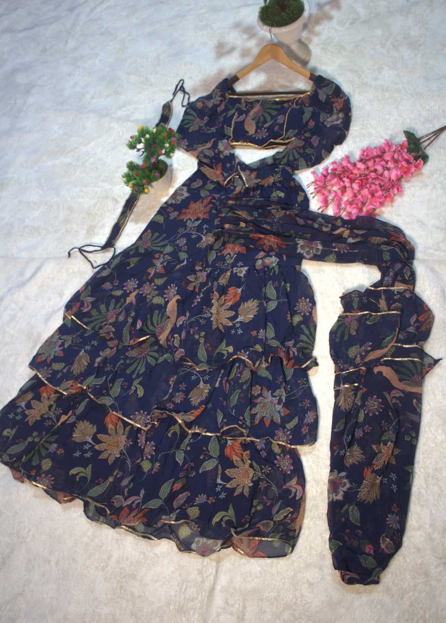 Ynf Georgette RIN228 247 Sarees Wedding Collections Festive Collections Wholesale Ready To Wear Sarees Georgette Sarees Ruffle Sarees Manufacturer- Kapda Export