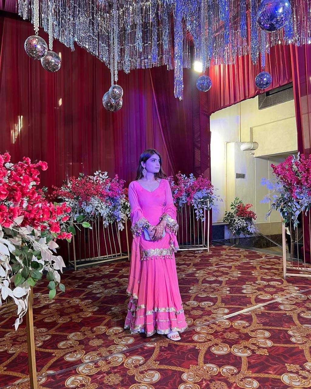 Ynf Heavy Chinnon Silk KESH528 445 Suits & Dresses Wedding Collections Festive Collections Wholesale Sharara Salwar Suits Embroidery Suits Pink Salwar Suit Manufacturer- Kapda Export