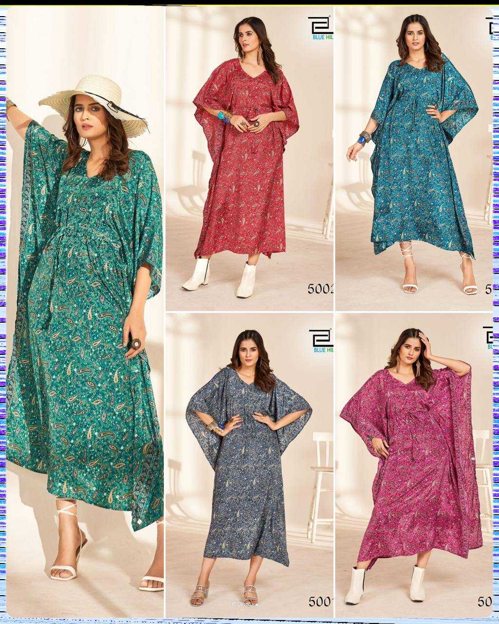 Ynf Heavy Crepe RIN125 Kaftan vol 2.0 Kurti Wholesale Kaftan Kurtis Manufacturer- Kapda Export