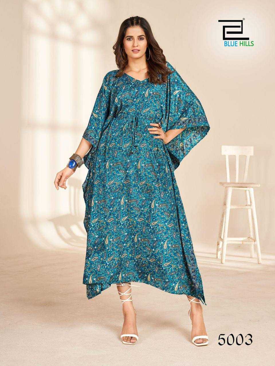 Ynf Heavy Crepe RIN125 Kaftan vol 2.0 Kurti Wholesale Kaftan Kurtis Manufacturer- Kapda Export