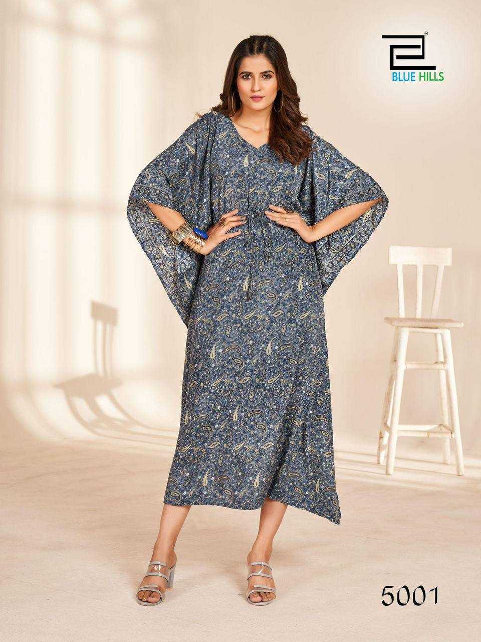 Ynf Heavy Crepe RIN125 Kaftan vol 2.0 Kurti Wholesale Kaftan Kurtis Manufacturer- Kapda Export