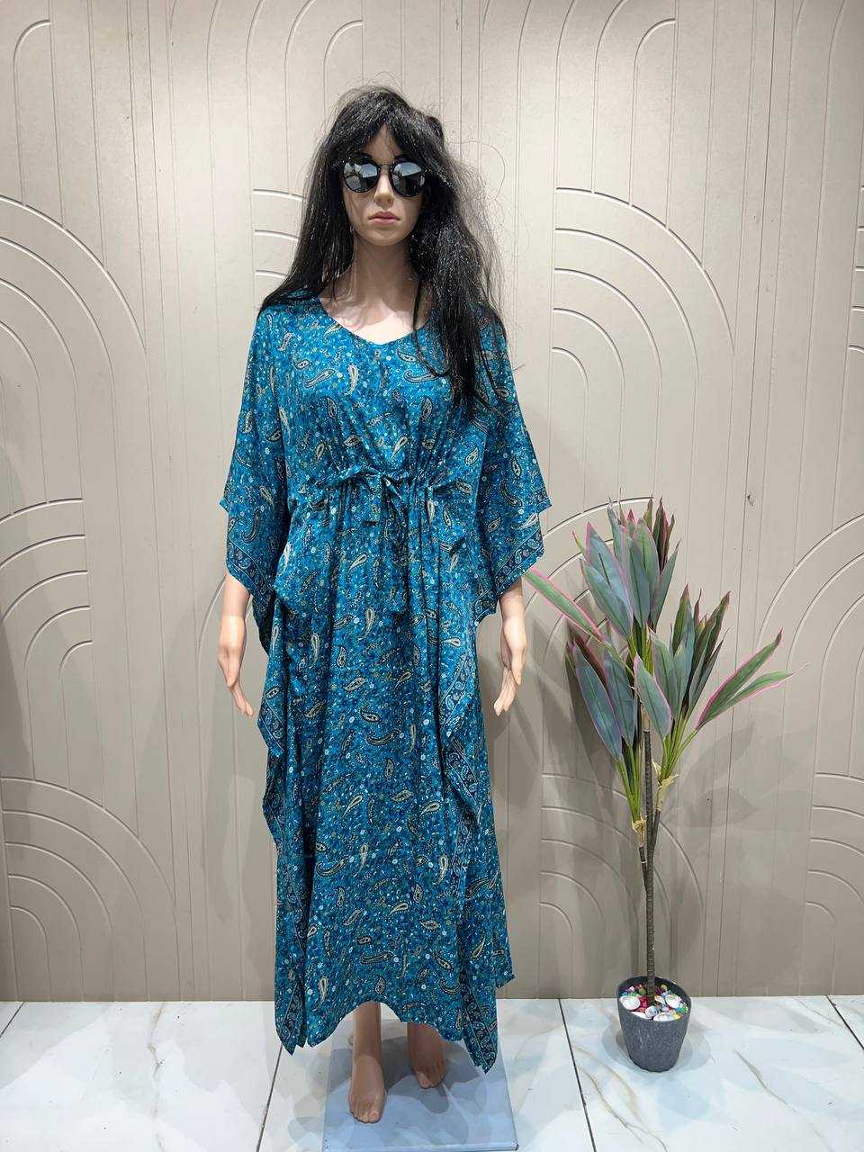 Ynf Heavy Crepe RIN125 Kaftan vol 2.0 Kurti Wholesale Kaftan Kurtis Manufacturer- Kapda Export