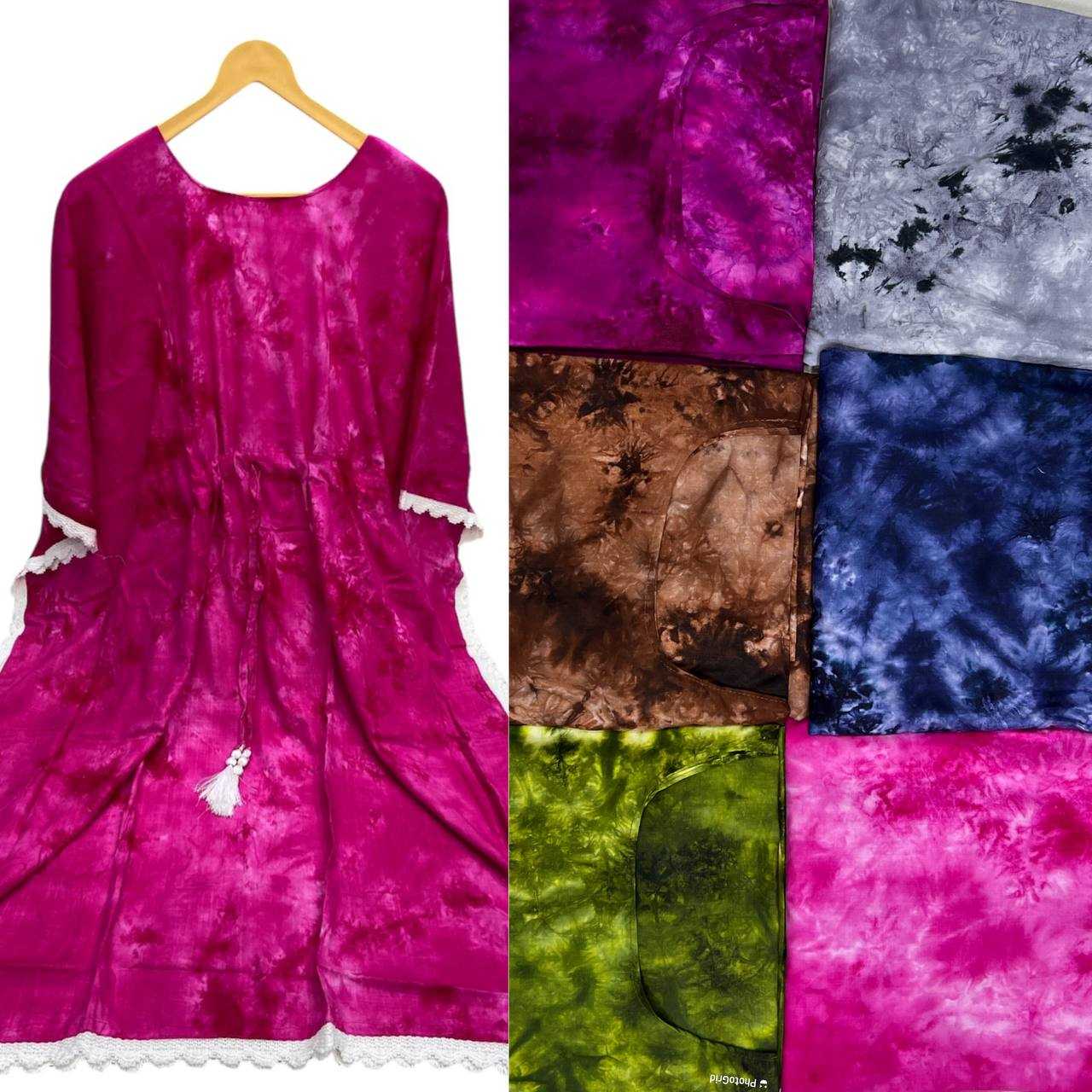 Ynf Heavy Rayon RIN125 Kaftan dress vol 1 Kurti Wholesale Kaftan Kurtis Manufacturer- Kapda Export