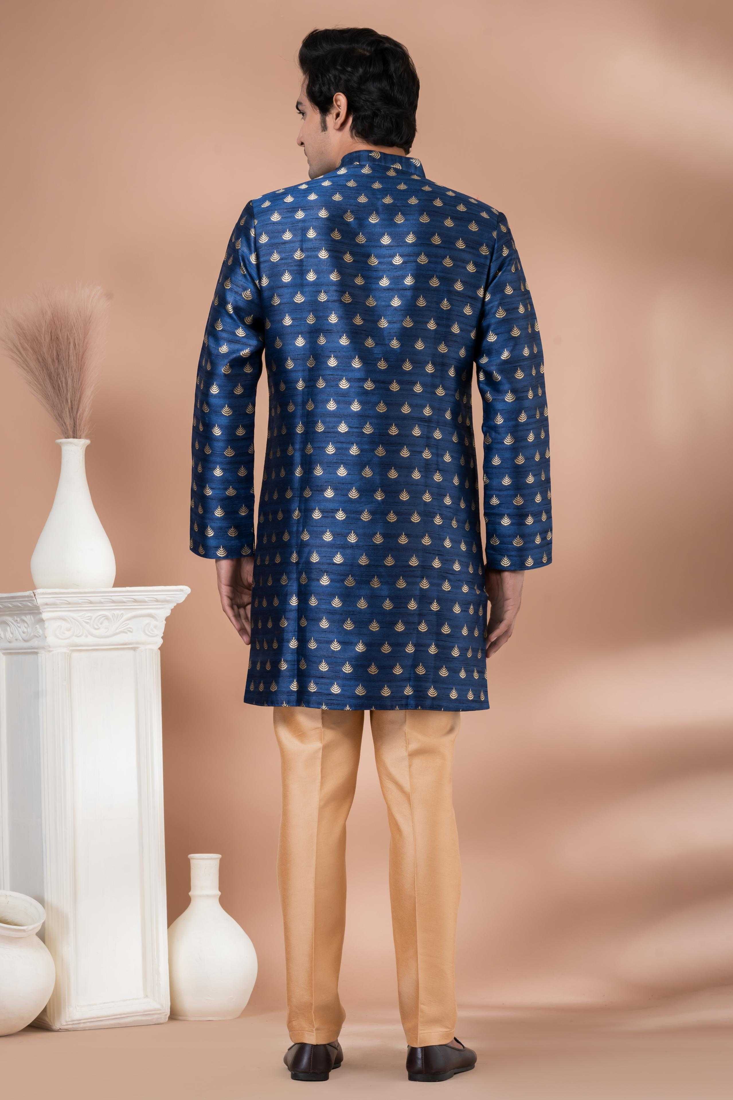 Ynf Jequard Silk RIN223 1715 Mens Wear Wholesale Kurta Set with Jacket Designer Ethnic Set Indo Western Manufacturer- Kapda Export