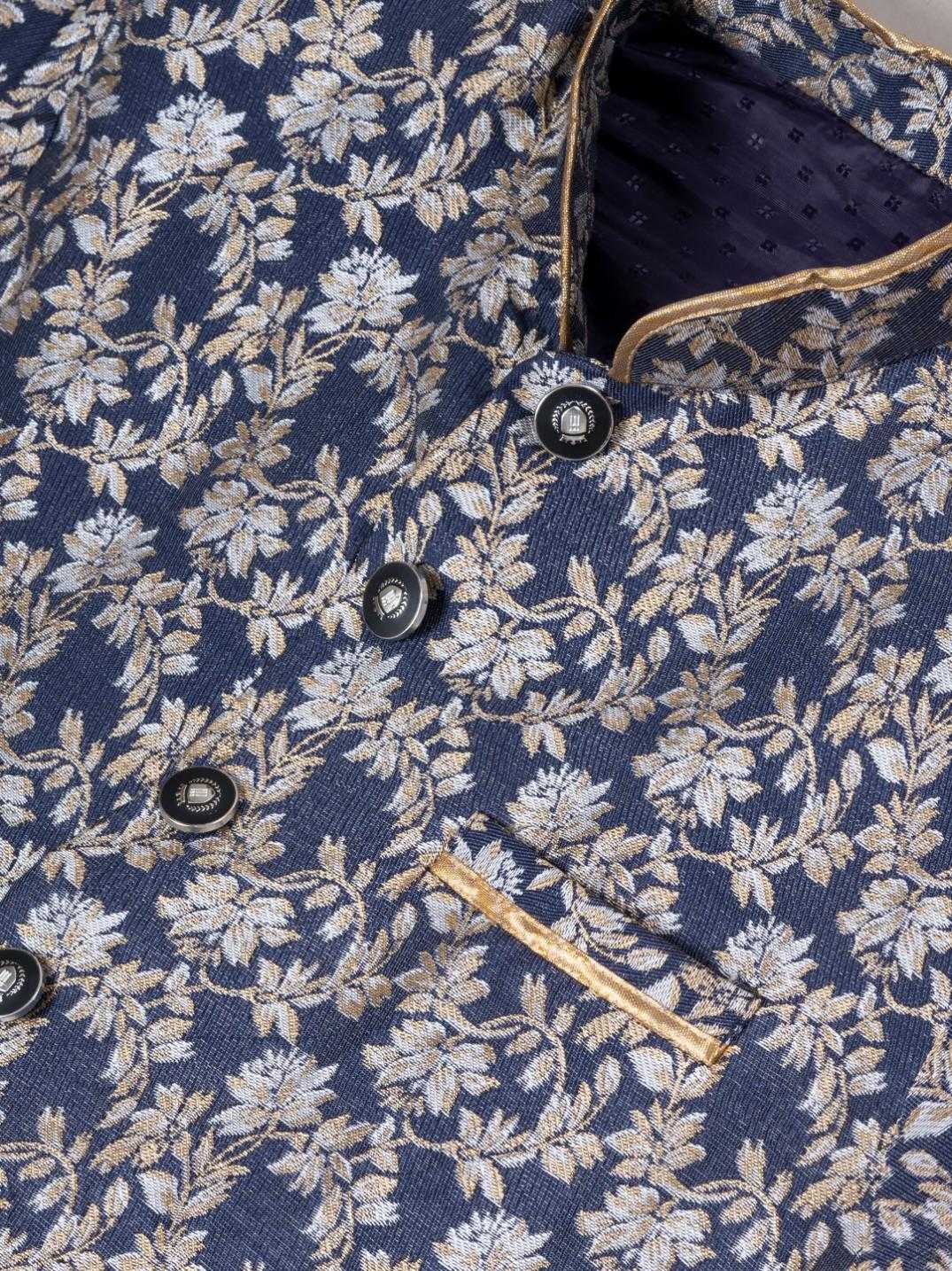 Ynf Jequard Silk RIN223 1716 Mens Wear Wholesale Kurta Set with Jacket Designer Ethnic Set Indo Western Manufacturer- Kapda Export