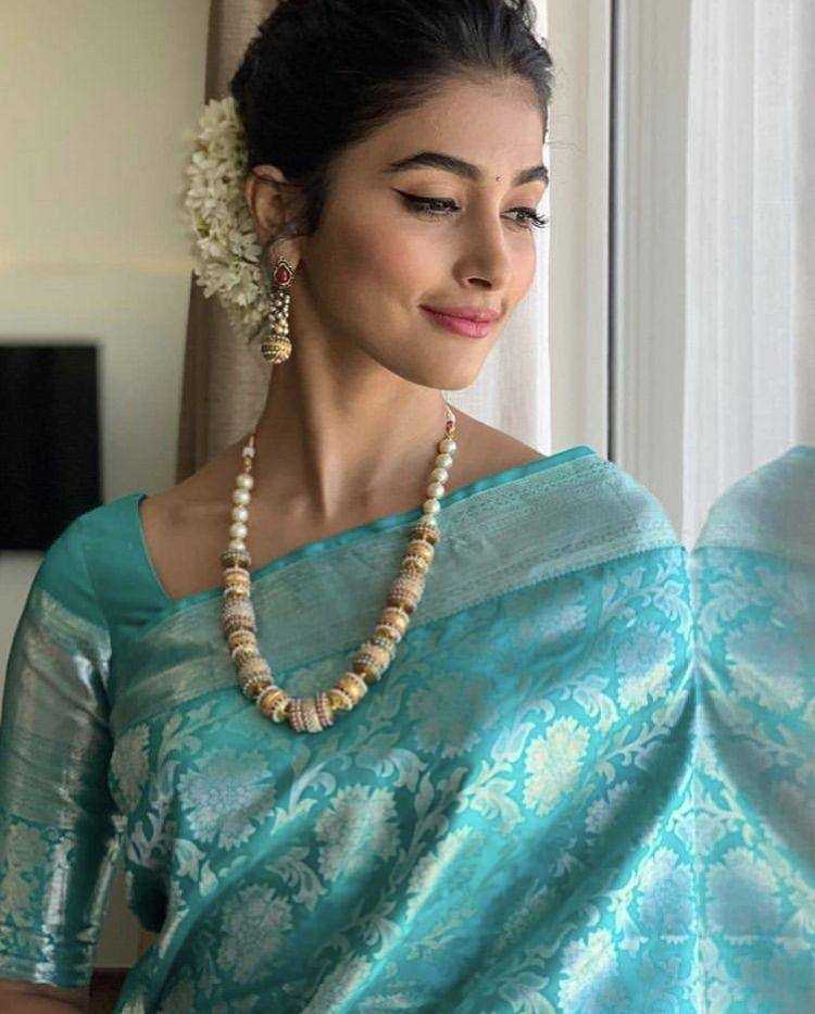 Ynf Lichi Silk KESH551 068 Silk Sarees Bollywood Collections Wholesale Designer Silk Sarees Pooja Hedge Manufacturer- Kapda Export