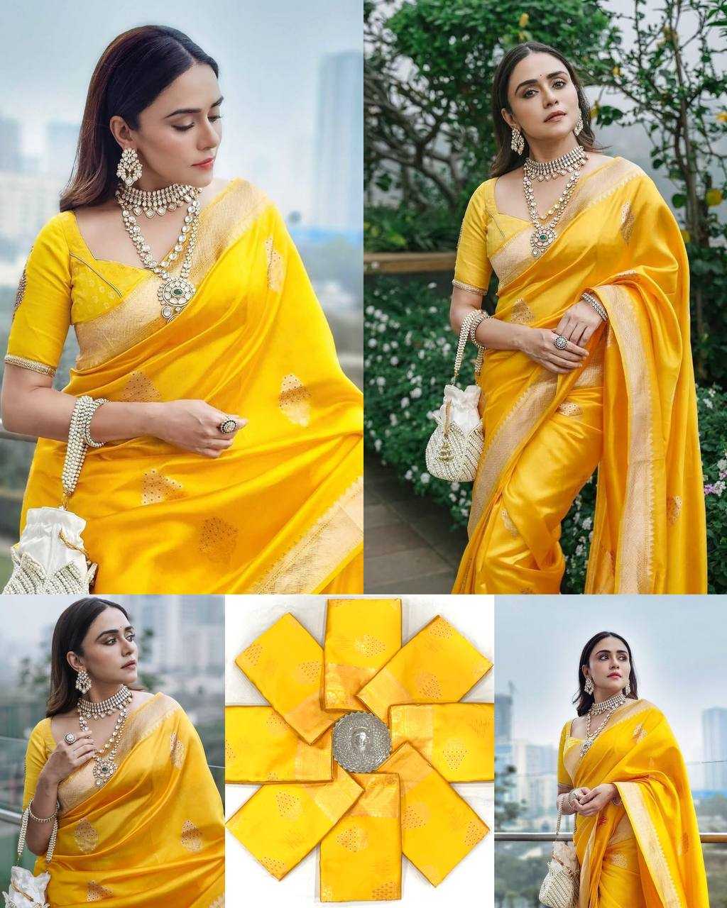 Ynf Lichi Silk KESH551 253 Silk Sarees Wholesale Soft Silk Sarees Yellow Silk Sarees Manufacturer- Kapda Export