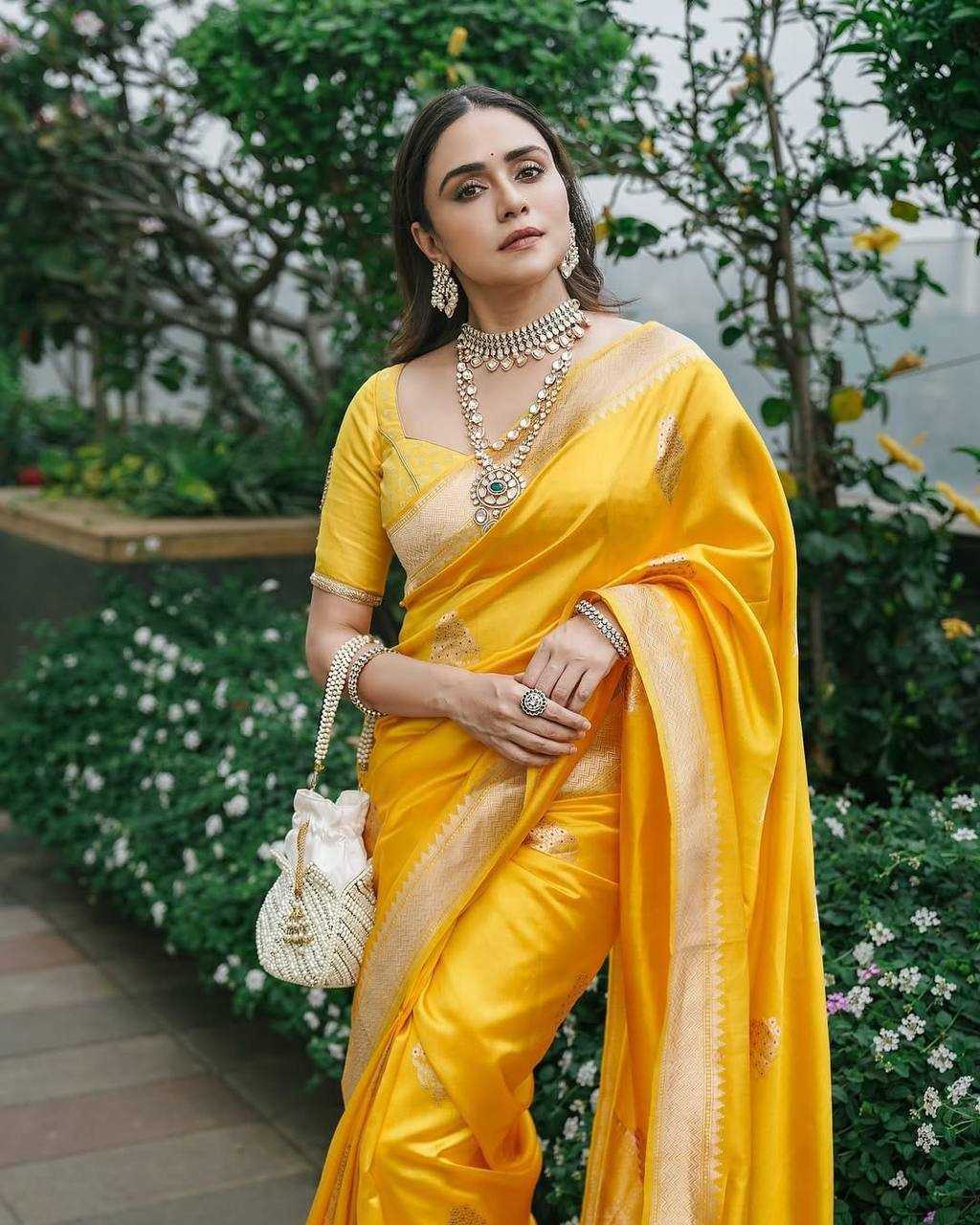 Ynf Lichi Silk KESH551 253 Silk Sarees Wholesale Soft Silk Sarees Yellow Silk Sarees Manufacturer- Kapda Export